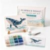 DIY Sea Glass Mosaic Art Kit, Complete Ocean DIY Craft Set with Glue Tweezers Mini Easel & Guide, Modern Minimalist Coastal Tabletop Decor, Beginner Friendly Beach Themed Gift (B-1)