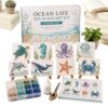 DIY Sea Glass Mosaic Art Kit for Adults Beach Inspired Smooth Painting