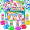 DIY Slime Kit for Girls, Galaxy Slime Making Kit for Girls 3-12, Glimmer Crunchy, Butter, Foam, Cloud Slime with Add-ins, Foam Balls, Charms, Party Favors Gift Toys for Kids