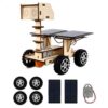 DIY Solar Robot Kit, Wooden Science Experiment Electronic Kit with Solar Panels and Motor, STEM Learning Building Set, Creative Hands-On Assembly Project, Educational Engineering Craft for Beginners