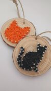 DIY String Art Craft Kit Halloween Cat and Cat Face Ornaments
