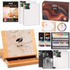 DJAR 49 Pcs Acrylic Paint Set with Tabletop Easel Box, 24 Colors