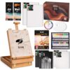 DJAR 49 Pcs Acrylic Paint Set with Tabletop Easel & Canvas, 24 Colors