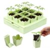 Dkovnck 9-Cell Seed Starter Tray Kit with Handles, Reusable Seedling Germination Tray, 2.56 Inch Deep Plant Starting Trays for Indoor Outdoor Greenhouse Gardening