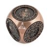 DND 7-in-1 Metal Spinner Dice, Haxtec Premium D&D Fidget Cube Dice Set for Dungeons and Dragons Tabletop Games, Unique Gamer & Collector Gift for TTRPG Players & Dungeon Masters (Antique Copper)