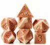 DNDND Cinnamon Scented Silicone Dice Set, 7PCS Soft Rubber D&D Dice with Clear Display Case, Fragrant Polyhedral RPG Dice for Dungeons and Dragons Tabletop Games