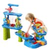 DoBoAoFa Kids Summer Beach Multi-Level Design Sand Water Table, Toddlers Sensory Play Table, Large Outdoor Activity Toys for Multiple Children