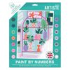 DOCRAFTS Artiste Large Paint by Numbers, House Plants, Summer Craft, 395x295mm Board 14 Acrylic Colour Paint 3 Size Brush Set, Adults Craft, Hobbies Craft, Number Coded Design, Personalised Art