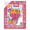 DOCRAFTS Artiste Large Paint by Numbers, Oranges, Summer Craft, 395x295mm Board 14 Acrylic Colour Paint 3 Size Brush Set, Adults Craft, Hobbies Craft, Number Coded Design, Personalised Art