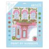DOCRAFTS Artiste Large Paint by Numbers, Shop Front, Summer Craft, 395x295mm Board 14 Acrylic Colour Paint 3 Size Brush Set, Adults Craft, Hobbies Craft, Number Coded Design, Personalised Art