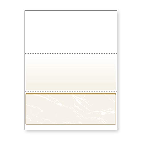 DocuGard Standard Gold Marble Bottom High Security Check Paper - Laser/Inkjet Printer Compatible - 11 Security Features - 500 Blank Business Checks (04521)