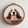 Dog Cross Stitch Kits for Beginners Adults,11 CT Patterns Dimensions Embroidery Kits Arts Craft Kits, Home Decor 13.7 x 13.7in,35x35cm（26320）-3B
