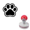 Dog Paw Print Self-Inking Rubber Craft Stamp for Planner 1.6" Round