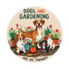 Dogs And Gardening Are My Therapy Premium Aluminum Sign Wall Art