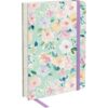 Dohe - A5 Notebook - Size 14.5 x 21 cm, Open Spine, Plain White Interior, 128 Sheets, With Bookmark and Elastic Closure, Professional Beautiful Notebook, Drawing and Notes - FLOWERS Summer