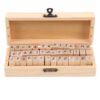 DOITOOL 42pcs Wooden Alphabet Number Letter Stamps in Graceful Script Style, Wood Material with Imprints, Optimized for Organization, for Diary Entries and Card Making