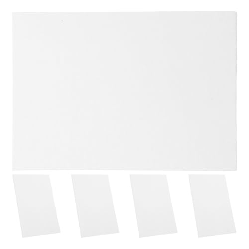 DOITOOL Artist Canvas Boards and Wood Backing with Finely Textured Cotton Surface 5pcs X10 Inch White Resists Water Absorption and Color Bleeding for Painting for Acrylic Paint, Oil