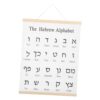 DOITOOL Hebrew Reference Poster for Classroom or Homeschool, Educational Alphabet Learning Chart with Consonant Labels and Systematic Recognition of Hebrew Letters, Paper Material, 20x16
