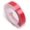 DOITOOL Manual Label Tape for 3D Embossing Printer, Stylish Red Pet Tape with Printing and Water Resistant Features, for Daily Use Label Maker Refills