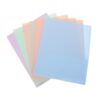 DOITOOL Plastic Document Organizer Folder Poly Folder with Double Pocket Design 6pcs and Writable Label Area, Letter Size Easy Labeling and Quick Random Color for Office and Classroom Use
