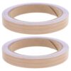 DOITOOL Self-Adhesive Wood Grain Edge Banding Tape PVC Material 2 Roll with Resizable Design Khaki Color Decorative Trim for Furniture and Stairs for DIY Repair and Decoration
