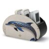 Dolphin Gothic Art PU Leather Remote Control Holder with 5 Compartments