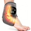 DOLSAO 1Pcs Foot and Ankle Massager with Heat - USB-C Rechargeable EMS Vibration Massage Brace with 4 Heat Levels & 3 Vibration Modes for Tired Feet, Portable Home Travel Relaxation Support