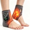 DOLSAO 2Pcs Foot and Ankle Massager with Heat - USB-C Rechargeable EMS Vibration Massage Brace with 4 Heat Levels & 3 Vibration Modes for Tired Feet, Portable Home Travel Relaxation Support