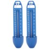 Domary 2Pcs Floating Swimming Pool Thermometer Bright Color EasytoRead Water Temperature Meter for Spa Sauna Hot Spring 16.5x3.7cm