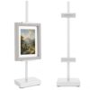 Donghome 18” Steel Adjustable Tabletop Easel Stand,Picture Frame Holder for Display,Decorative Stands for Photos,Plates,Painting,Artwork,Poster,Books (White, 18 in)