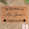 Door Mat Classroom Doormat, School Welcome Mat, Back to Gifts, Teacher Gift, Decor Rug Outdoor Doormat 18x30 Inch