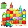 Dopyye Magnetic Building Tiles for Kids, 100 PCS Magnetic Blocks with Storage Bag, Magnet Tiles STEM Educational Stacking Toys Gift for Toddler Ages 3 4 5 6 7 8 9
