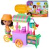 Dora, Pop 'N' Go Treat Cart with 15 Pieces, Transforming Cart & Toy Storage with 6-inch Dora Figure, Kids Toys for Girls & Boys Ages 3 and Up