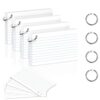 DORFAS 200 Count 3 x 5 Inch White Index Cards with Binder Rings, Lined & Blank Study Cards, Thick Cardstock Flash Cards for Students & Teachers, Color-Coded Notecards for School, Home, Work