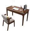 DorkTees Home Office Desk Home Office Desk Workstation Study Table Traditional with Storage Drawers and Chair