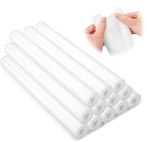 DoubleFill 1 Pc Jumbo Pool Noodles Bulk Foam Noodles Swim Clamp Jumbo Hollow Foam Pre Slit Clamp Protection for Padding Bumper Swimming Floating Craft Projects (2.5x22 Inch,White)