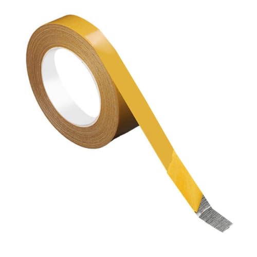 Double Sided Carpet Tape, 0.4"×65 FT Stick Adhesive Mesh Strong Double Tape Heavy Duty for Wedding Edge Banding Anchoring,Tack Removable Clear Duct Tape for Floor Wall Office Decor (0.4"×65 FT)