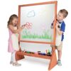 Double Sided Giant Indoor/Outdoor Plexiglass Art Easel (21 x 36 x 51 in) - Easy to Clean, Kids Draw or Paint On Both Sides, Fun Arts & Crafts Activity Center for Boys Girls- an Easy to Assemble Gift