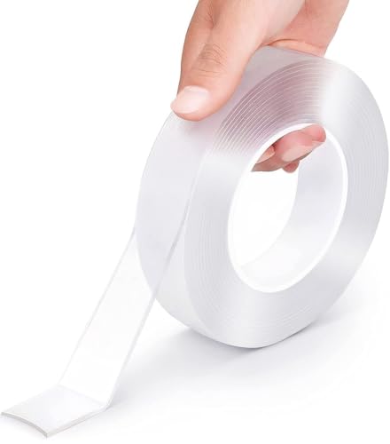 Double Sided Tape, Double Sided Tape Heavy Duty, Nano Tape, Adhesive Tape, Clear Mounting Tape Picture Hanging Adhesive Strips, Removable Wall Decor Tape, Sticky Poster Tape Carpet Tape(9.84FT)