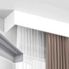Double Track Curtain Rod Kit with Blackout Pelmet Box Wall/Ceiling Mount Stylish Window Valances & Drapes Perfect for Home Decor - 4m (13.1ft)