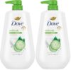 Dove 24hr Lotion Body Wash Refresh Cucumber & Green Tea, 30.6 oz | Hydrating body wash with MicroMoisture and a refreshing spa-inspired scent (Pack of 2)