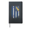 Down syndrome Awareness Ribbon Diversity and Solidarity Hardcover Journal, Black