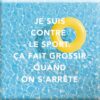 DRAEGER Paris 1886 - Decorative Magnet, 6.5 x 6.5 cm - I Am Against Sport - Original Gift Idea for Friends and Family - Decoration Fridge and Blackboard - Gifts for All Occasions
