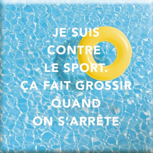 DRAEGER Paris 1886 - Decorative Magnet, 6.5 x 6.5 cm - I Am Against Sport - Original Gift Idea for Friends and Family - Decoration Fridge and Blackboard - Gifts for All Occasions