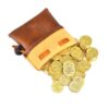 Dragon Gold Metal Pirate Coins- 110 Coin & PU Leather Bag Set, Suitable for Tabletop Board, Simulated Currency, for D&D Game Metal Tokens, Addons for Medieval Fantasy Game (Deluxe Edition-110pcs)