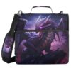 Dragon Purple 3 Ring Binder Bag 1.5 inch Binder Organizer with Zipper Shoulder Strap 500 Sheet Documents Storage for School Office
