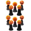 DRAGONRUN 10pc Funny Bouncing Jumping Pumpkins Doll Toy Spring Finger Puppet for Birthday Halloween Decoration Jumping Pumpkins