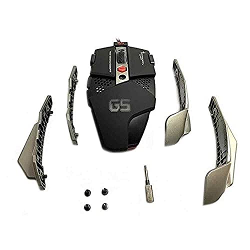 DragonWar - Warlord - Braided Wired Gaming Mouse (2 m) RGB Backlit - Black & Silver - USB 3.0/2.0 with 8 Programmable Buttons - Easy Aim Function - Blue Sensor (800/1600/2400/4000) + Bonus; Two