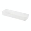 Drawer Organizer Box, White PP Plastic Modular Storage Bin for Desk and Vanity, Flexible Layout System (1 Piece)