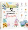 Drawing Paper, Sketch Drawing Watercolor Coloring Paper for Beginners-Bouquets